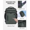 imageECOHUB 17quot Small Travel Backpack United Airlines Personal Item Bag 17x10x9 with 16 Pockets Water Resistant Rucksacks Fit 156quot Laptop AirTag Pocket Lightweight Casual Daypack 25L BlackGreen2