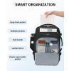 imageECOHUB 17quot Small Travel Backpack United Airlines Personal Item Bag 17x10x9 with 16 Pockets Water Resistant Rucksacks Fit 156quot Laptop AirTag Pocket Lightweight Casual Daypack 25L BlackBlack2