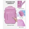 imageECOHUB 17quot Small Travel Backpack United Airlines Personal Item Bag 17x10x9 with 16 Pockets Water Resistant Rucksacks Fit 156quot Laptop AirTag Pocket Lightweight Casual Daypack 25L BlackPink