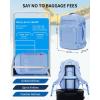 imageECOHUB 17quot Small Travel Backpack United Airlines Personal Item Bag 17x10x9 with 16 Pockets Water Resistant Rucksacks Fit 156quot Laptop AirTag Pocket Lightweight Casual Daypack 25L BlackLight Blue
