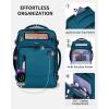 imageECOHUB 17quot Small Travel Backpack United Airlines Personal Item Bag 17x10x9 with 16 Pockets Water Resistant Rucksacks Fit 156quot Laptop AirTag Pocket Lightweight Casual Daypack 25L BlackBlue Green2