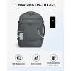 imageECOHUB 17quot Small Travel Backpack United Airlines Personal Item Bag 17x10x9 with 16 Pockets Water Resistant Rucksacks Fit 156quot Laptop AirTag Pocket Lightweight Casual Daypack 25L BlackGrey2