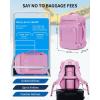 imageECOHUB 17quot Small Travel Backpack United Airlines Personal Item Bag 17x10x9 with 16 Pockets Water Resistant Rucksacks Fit 156quot Laptop AirTag Pocket Lightweight Casual Daypack 25L BlackPink