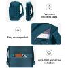 imageECOHUB 17quot Small Travel Backpack United Airlines Personal Item Bag 17x10x9 with 16 Pockets Water Resistant Rucksacks Fit 156quot Laptop AirTag Pocket Lightweight Casual Daypack 25L BlackBlue Green