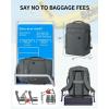 imageECOHUB 17quot Small Travel Backpack United Airlines Personal Item Bag 17x10x9 with 16 Pockets Water Resistant Rucksacks Fit 156quot Laptop AirTag Pocket Lightweight Casual Daypack 25L BlackGrey2