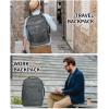 imageECOHUB 17quot Small Travel Backpack United Airlines Personal Item Bag 17x10x9 with 16 Pockets Water Resistant Rucksacks Fit 156quot Laptop AirTag Pocket Lightweight Casual Daypack 25L BlackGrey2