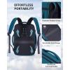 imageECOHUB 17quot Small Travel Backpack United Airlines Personal Item Bag 17x10x9 with 16 Pockets Water Resistant Rucksacks Fit 156quot Laptop AirTag Pocket Lightweight Casual Daypack 25L BlackBlue Green2