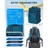 imageECOHUB 17quot Small Travel Backpack United Airlines Personal Item Bag 17x10x9 with 16 Pockets Water Resistant Rucksacks Fit 156quot Laptop AirTag Pocket Lightweight Casual Daypack 25L BlackBlue Green2