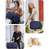 imageECOHUB 2in1 Garment Bag Carry On Travel Duffel Bags WaterResistant Luggage Bag with Wet Pocket Shoe Pouch and Toiletry Bag Lightweight and Durable Hanging Suit Bag for Business and Weekend BlackNavy Blue