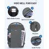 imageECOHUB 40L CarryOn Travel Backpack TSAFriendly AntiTheft WaterResistant Lightweight with 173 Laptop Compartment Durable PFASFree Rucksack BlackGrey