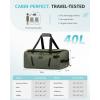 imageECOHUB 40L Gym Bag for Women Men Water Resistant Sports Duffle Bag with Shoe Compartment ampamp Wet Pocket Travel Weekender Camping BackpackArmy Green