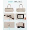 imageECOHUB 40L Gym Bag for Women Men Water Resistant Sports Duffle Bag with Shoe Compartment ampamp Wet Pocket Travel Weekender Camping BackpackBeige