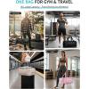 imageECOHUB 40L Gym Bag for Women Men Water Resistant Sports Duffle Bag with Shoe Compartment ampamp Wet Pocket Travel Weekender Camping BackpackBlack
