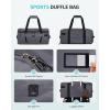 imageECOHUB 40L Gym Bag for Women Men Water Resistant Sports Duffle Bag with Shoe Compartment ampamp Wet Pocket Travel Weekender Camping BackpackGrey