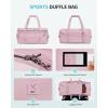 imageECOHUB 40L Gym Bag for Women Men Water Resistant Sports Duffle Bag with Shoe Compartment ampamp Wet Pocket Travel Weekender Camping BackpackPink