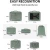 imageECOHUB 5 Set Compression Packing Cubes for Suitcases Organiser Bags Set Travel Essentials with Shoe Bags for Travel Tearresistant Travel Accessories with ID Tag Expandable Packing BagsNavy BlueSage GreenNo Compress
