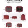 imageECOHUB 5 Set Compression Packing Cubes for Suitcases Organiser Bags Set Travel Essentials with Shoe Bags for Travel Tearresistant Travel Accessories with ID Tag Expandable Packing BagsNavy BlueRedNo Compress