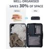 imageECOHUB 5 Set Compression Packing Cubes for Suitcases Organiser Bags Set Travel Essentials with Shoe Bags for Travel Tearresistant Travel Accessories with ID Tag Expandable Packing BagsNavy BlueDark blueNo Compress