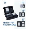imageECOHUB 5 Set Compression Packing Cubes for Suitcases Organiser Bags Set Travel Essentials with Shoe Bags for Travel Tearresistant Travel Accessories with ID Tag Expandable Packing BagsNavy BlueNavy BlueCompress