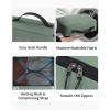 imageECOHUB 5 Set Compression Packing Cubes for Suitcases Organiser Bags Set Travel Essentials with Shoe Bags for Travel Tearresistant Travel Accessories with ID Tag Expandable Packing BagsNavy BlueSage GreenNo Compress