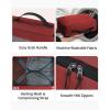 imageECOHUB 5 Set Compression Packing Cubes for Suitcases Organiser Bags Set Travel Essentials with Shoe Bags for Travel Tearresistant Travel Accessories with ID Tag Expandable Packing BagsNavy BlueRedNo Compress