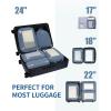 imageECOHUB 5 Set Compression Packing Cubes for Suitcases Organiser Bags Set Travel Essentials with Shoe Bags for Travel Tearresistant Travel Accessories with ID Tag Expandable Packing BagsNavy BlueBlueCompress