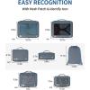 imageECOHUB 5 Set Compression Packing Cubes for Suitcases Organiser Bags Set Travel Essentials with Shoe Bags for Travel Tearresistant Travel Accessories with ID Tag Expandable Packing BagsNavy BlueGreyNo Compress