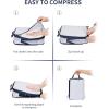 imageECOHUB 6 Set Compression Packing Cubes Lightweight Vacation Travel Essentials Durable Travel Accessories for Suitcase Carry On Luggage Organizer Bags Set with YKK Zippers Shoe Bag GreenDark Blue