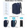 imageECOHUB Carry On Travel Backpack Expandable Airlines Personal Item Bag 18x14x8 Water Resistant 17 inch Laptop Backpack Flight Approved 12 Pockets 30L Work Backpacks with Wet Pocket ampamp Cable SlotBlue