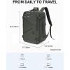 imageECOHUB Carry On Travel Backpack Expandable Airlines Personal Item Bag 18x14x8 Water Resistant 17 inch Laptop Backpack Flight Approved 12 Pockets 30L Work Backpacks with Wet Pocket ampamp Cable SlotGreen
