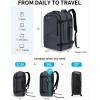 imageECOHUB Carry On Travel Backpack Expandable Airlines Personal Item Bag 18x14x8 Water Resistant 17 inch Laptop Backpack Flight Approved 12 Pockets 30L Work Backpacks with Wet Pocket ampamp Cable SlotGrey
