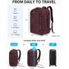 imageECOHUB Carry On Travel Backpack Expandable Airlines Personal Item Bag 18x14x8 Water Resistant 17 inch Laptop Backpack Flight Approved 12 Pockets 30L Work Backpacks with Wet Pocket ampamp Cable SlotRed