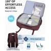 imageECOHUB Carry On Travel Backpack Expandable Airlines Personal Item Bag 18x14x8 Water Resistant 17 inch Laptop Backpack Flight Approved 12 Pockets 30L Work Backpacks with Wet Pocket ampamp Cable SlotRed