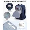 imageECOHUB Carry On Travel Backpack Expandable Airlines Personal Item Bag 18x14x8 Water Resistant 17 inch Laptop Backpack Flight Approved 12 Pockets 30L Work Backpacks with Wet Pocket ampamp Cable SlotBlue