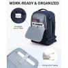 imageECOHUB Carry On Travel Backpack Expandable Airlines Personal Item Bag 18x14x8 Water Resistant 17 inch Laptop Backpack Flight Approved 12 Pockets 30L Work Backpacks with Wet Pocket ampamp Cable SlotBlue