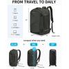 imageECOHUB Carry On Travel Backpack Expandable Airlines Personal Item Bag 18x14x8 Water Resistant 17 inch Laptop Backpack Flight Approved 12 Pockets 30L Work Backpacks with Wet Pocket ampamp Cable SlotGreen