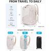 imageECOHUB Carry On Travel Backpack Expandable Airlines Personal Item Bag 18x14x8 Water Resistant 17 inch Laptop Backpack Flight Approved 12 Pockets 30L Work Backpacks with Wet Pocket ampamp Cable SlotWhite