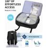 imageECOHUB Carry On Travel Backpack Expandable Airlines Personal Item Bag 18x14x8 Water Resistant 17 inch Laptop Backpack Flight Approved 12 Pockets 30L Work Backpacks with Wet Pocket ampamp Cable SlotBlack