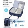 imageECOHUB Carry On Travel Backpack Expandable Airlines Personal Item Bag 18x14x8 Water Resistant 17 inch Laptop Backpack Flight Approved 12 Pockets 30L Work Backpacks with Wet Pocket ampamp Cable SlotBlue