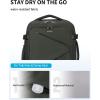 imageECOHUB Carry On Travel Backpack Expandable Airlines Personal Item Bag 18x14x8 Water Resistant 17 inch Laptop Backpack Flight Approved 12 Pockets 30L Work Backpacks with Wet Pocket ampamp Cable SlotGreen