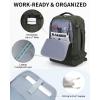 imageECOHUB Carry On Travel Backpack Expandable Airlines Personal Item Bag 18x14x8 Water Resistant 17 inch Laptop Backpack Flight Approved 12 Pockets 30L Work Backpacks with Wet Pocket ampamp Cable SlotGreen