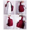 imageECOHUB Crossbody Bags for Women Men AntiTheft RFID Blocking Roomy Sling Backpack with Sturdy SBS Zippers Water Resistant Chest Shoulder Bag Daypack with 9 Pockets Travel Work Hiking BlackRed