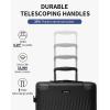 imageECOHUB Hardside Expandable Carry On Luggage 20quot Rolling Luggage 22x14x9 Airline Approved with Spinner Wheels ampamp TSA Lock Lightweight Small Hardshell Travel Suitcase Valises 20inch Carryon BlackBlack
