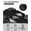 imageECOHUB Hardside Expandable Carry On Luggage 20quot Rolling Luggage 22x14x9 Airline Approved with Spinner Wheels ampamp TSA Lock Lightweight Small Hardshell Travel Suitcase Valises 20inch Carryon BlackBlack