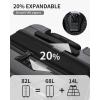 imageECOHUB Hardside Expandable Carry On Luggage 20quot Rolling Luggage 22x14x9 Airline Approved with Spinner Wheels ampamp TSA Lock Lightweight Small Hardshell Travel Suitcase Valises 20inch Carryon BlackGrey