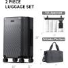 imageECOHUB Hardside Expandable Carry On Luggage 20quot Rolling Luggage 22x14x9 Airline Approved with Spinner Wheels ampamp TSA Lock Lightweight Small Hardshell Travel Suitcase Valises 20inch Carryon BlackGrey
