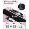 imageECOHUB Hardside Expandable Carry On Luggage 20quot Rolling Luggage 22x14x9 Airline Approved with Spinner Wheels ampamp TSA Lock Lightweight Small Hardshell Travel Suitcase Valises 20inch Carryon BlackPink
