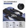 imageECOHUB Hardside Expandable Carry On Luggage 20quot Rolling Luggage 22x14x9 Airline Approved with Spinner Wheels ampamp TSA Lock Lightweight Small Hardshell Travel Suitcase Valises 20inch Carryon BlackBlue
