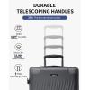 imageECOHUB Hardside Expandable Carry On Luggage 20quot Rolling Luggage 22x14x9 Airline Approved with Spinner Wheels ampamp TSA Lock Lightweight Small Hardshell Travel Suitcase Valises 20inch Carryon BlackGrey
