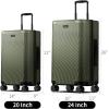 imageECOHUB Hardside Expandable Carry On Luggage 20quot Rolling Luggage 22x14x9 Airline Approved with Spinner Wheels ampamp TSA Lock Lightweight Small Hardshell Travel Suitcase Valises 20inch Carryon BlackGreen
